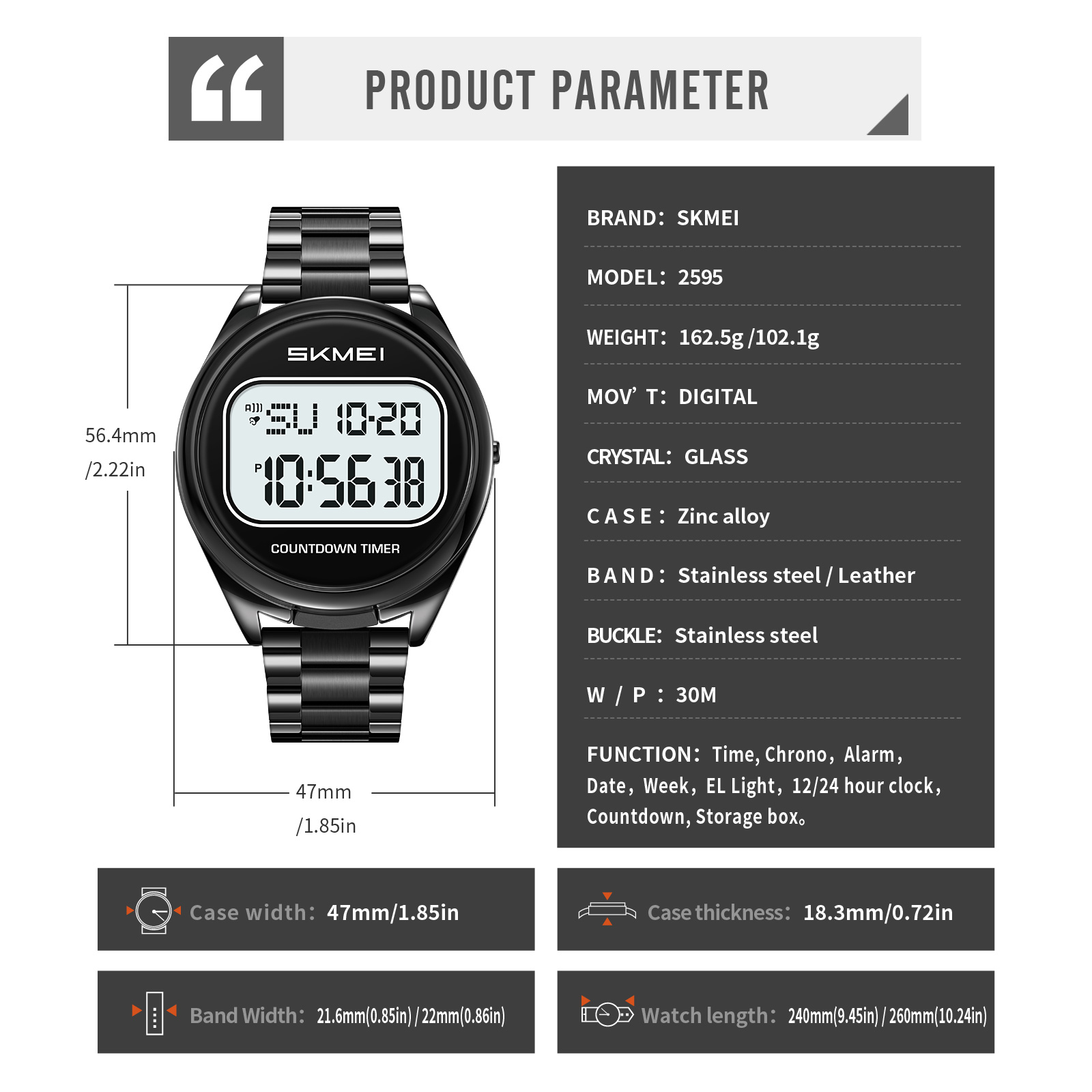 skmei 2595 medicine box Digital Watch