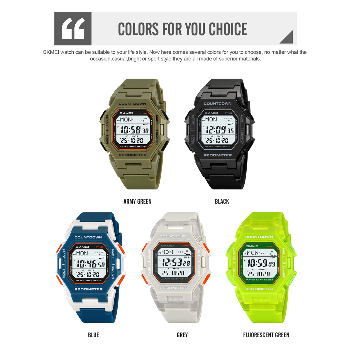 SKMEI 2596 ELECTRONIC DIGITAL WATCH