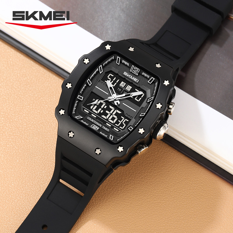 2600 SKMEI Men Dual Display Square Sport Watch