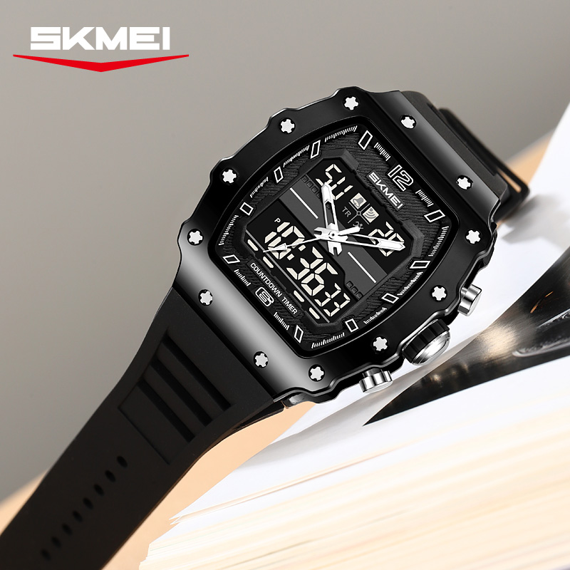 2600 SKMEI Men Dual Display Square Sport Watch