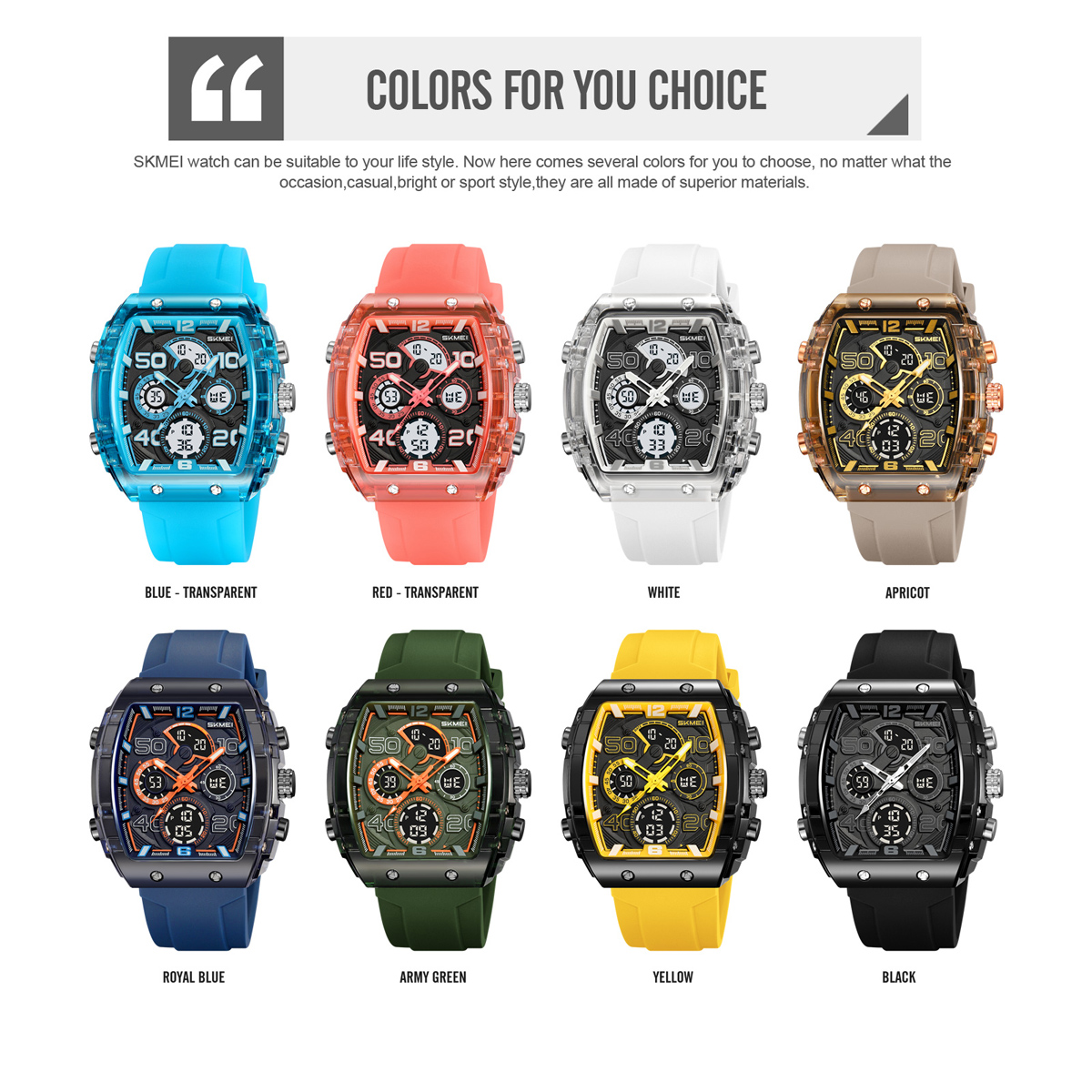 SKMEI 2603 ANALOG DIGITAL WATCH