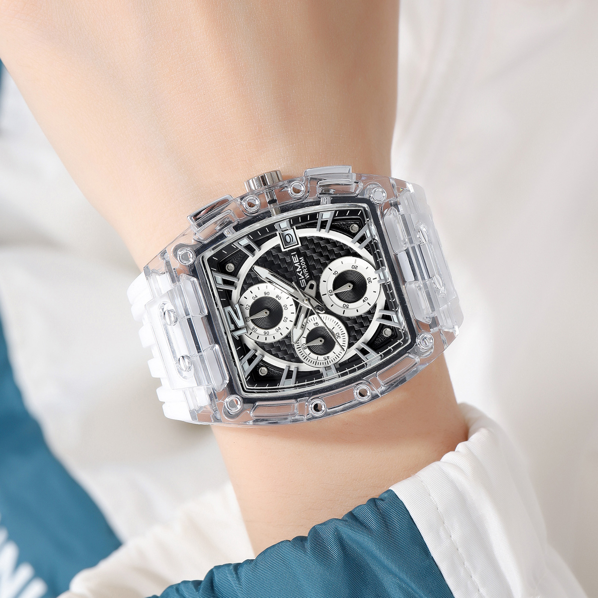 SKMEI 2606 silicon strap quartz watches