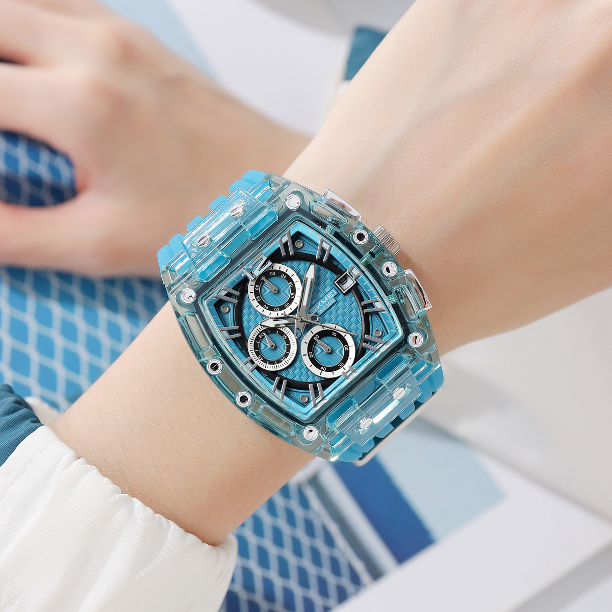 SKMEI 2606 silicon strap quartz watches