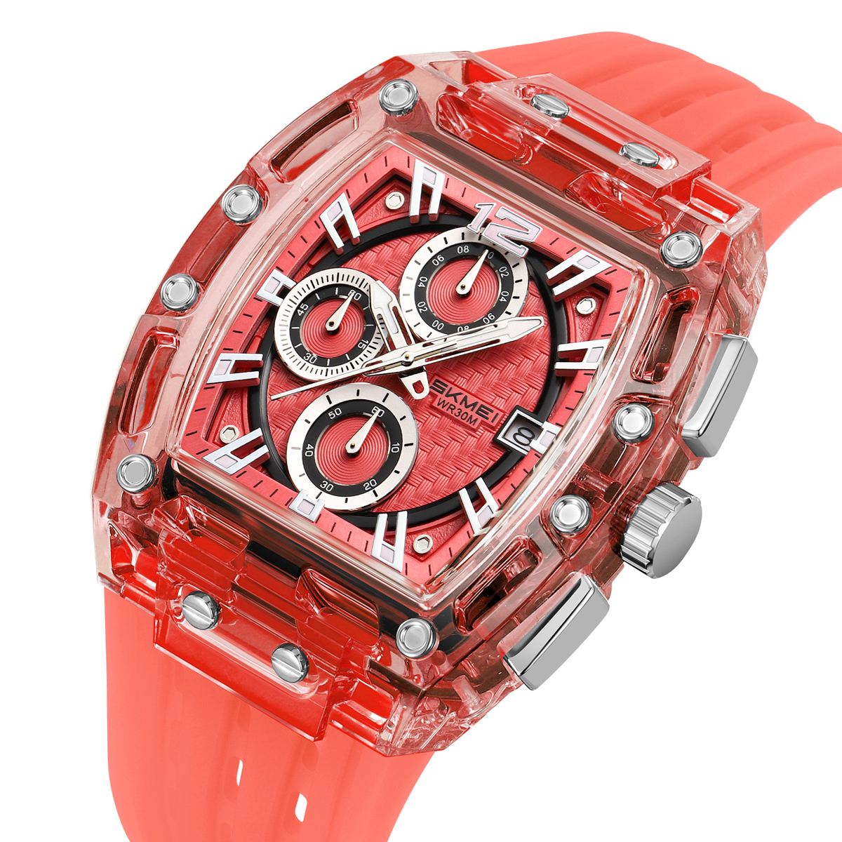 SKMEI 2606 silicon strap quartz watches