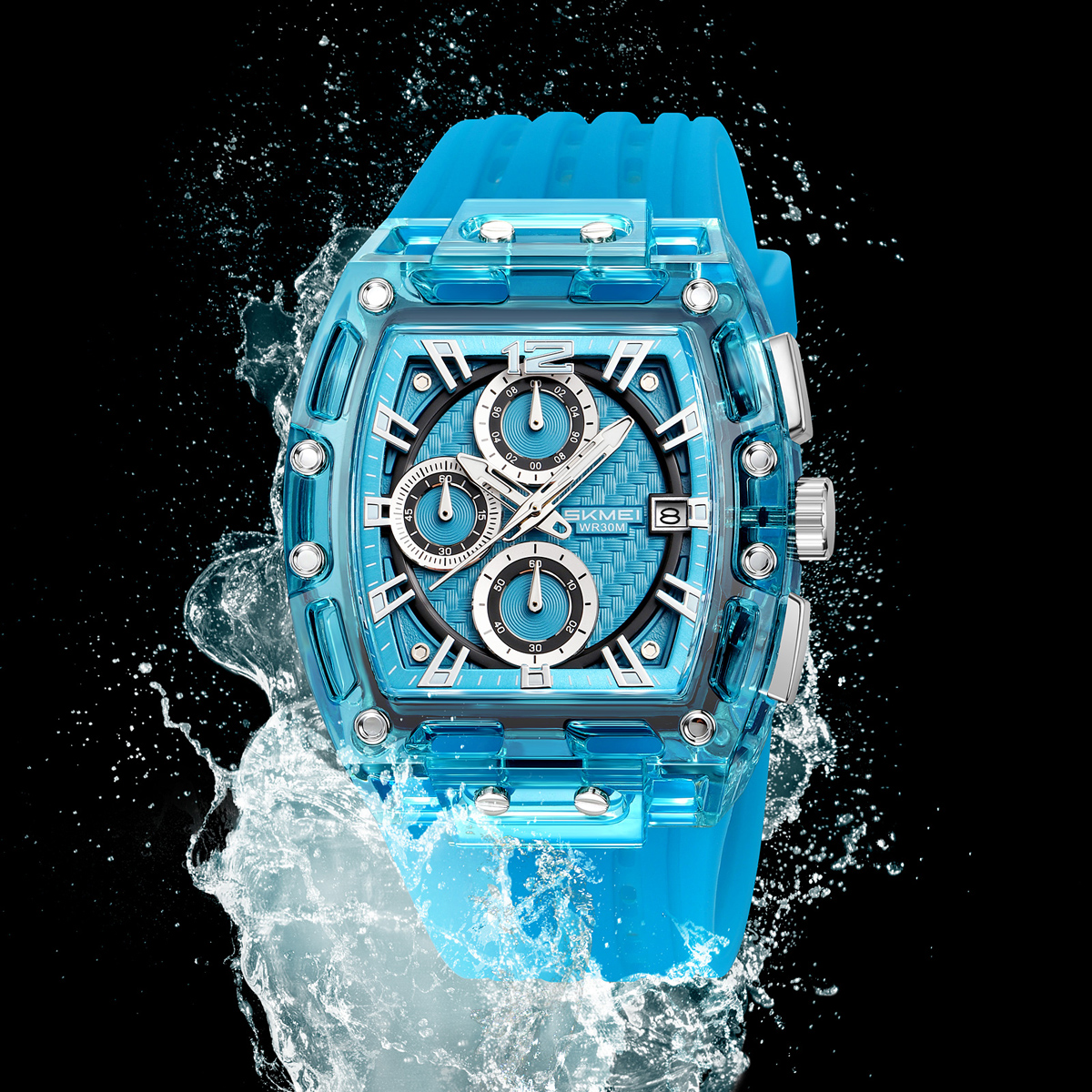 SKMEI 2606 silicon strap quartz watches