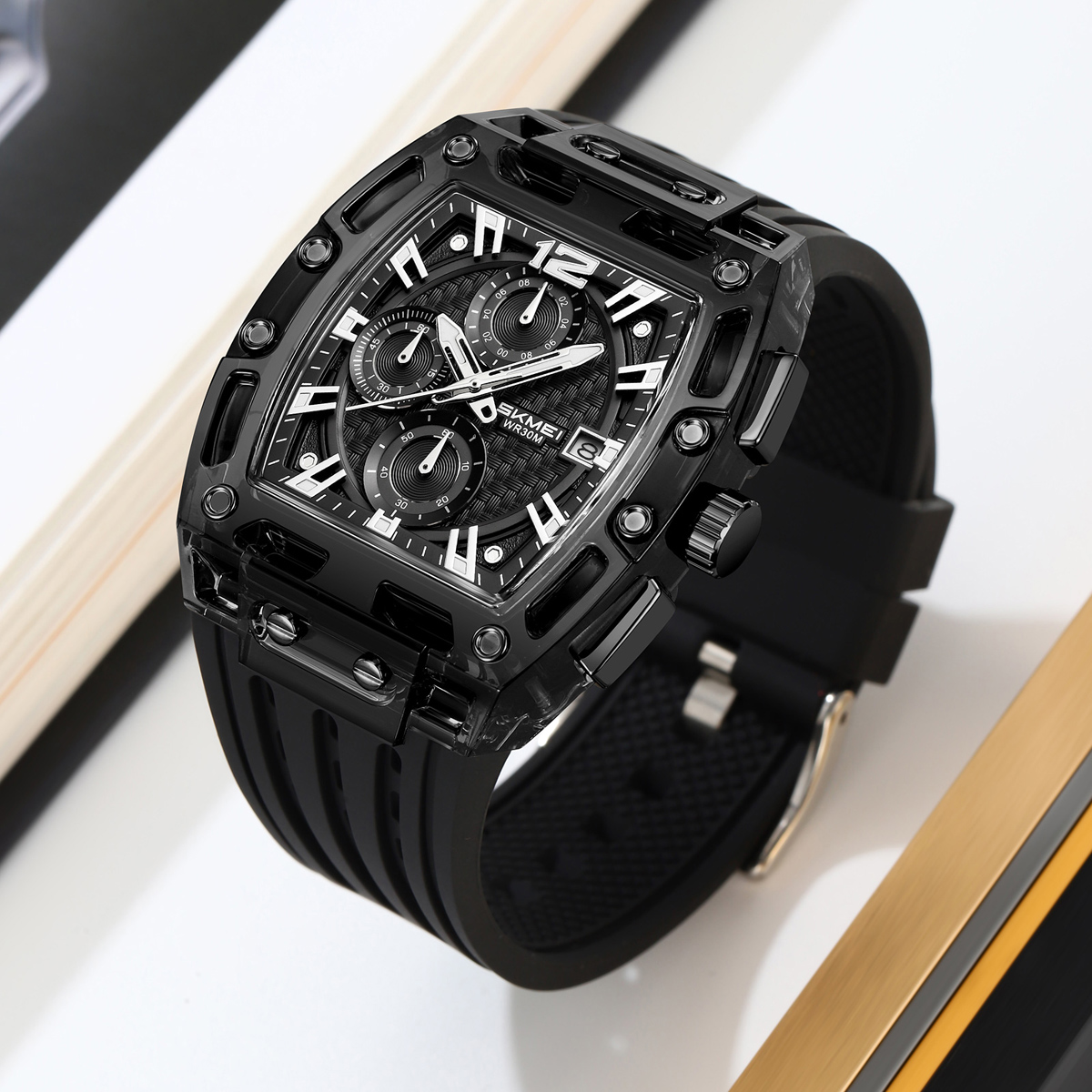 SKMEI 2606 silicon strap quartz watches