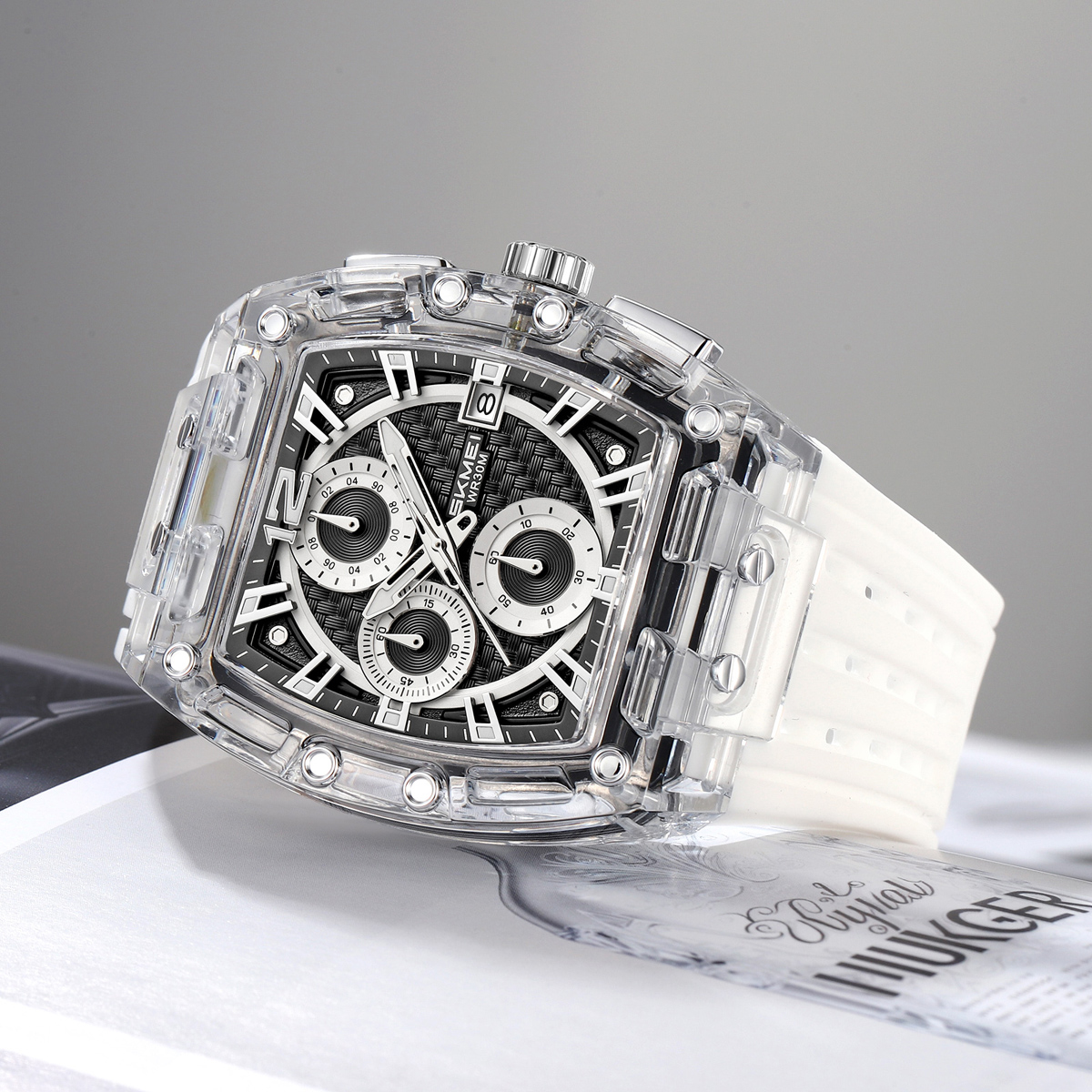 SKMEI 2606 silicon strap quartz watches