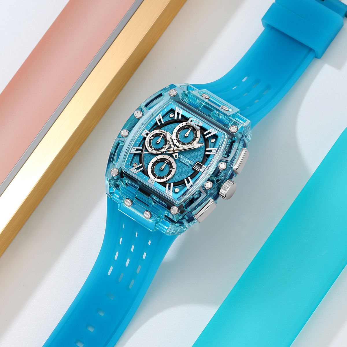 SKMEI 2606 silicon strap quartz watches