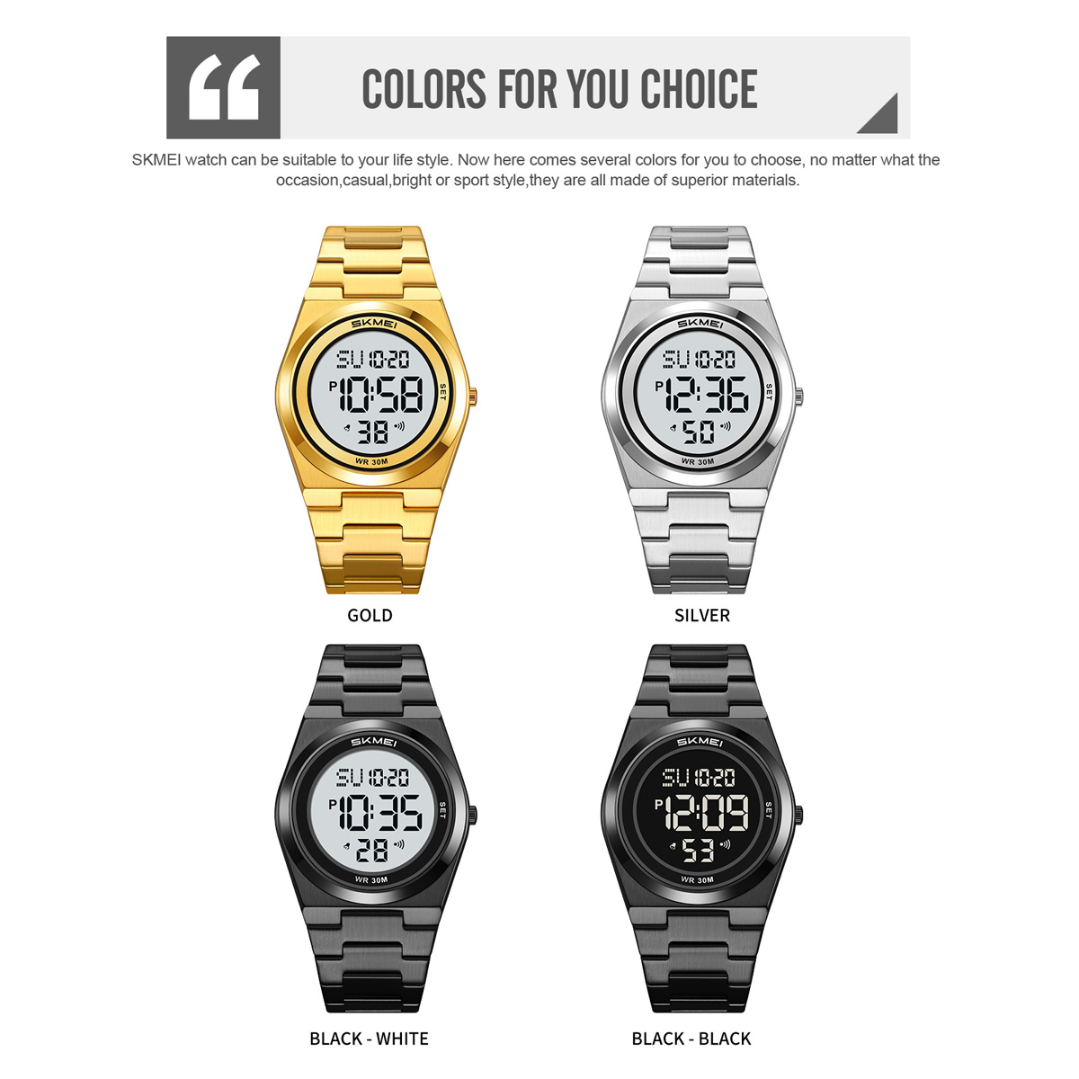 SKMEi 2610 fashion metal digital watch