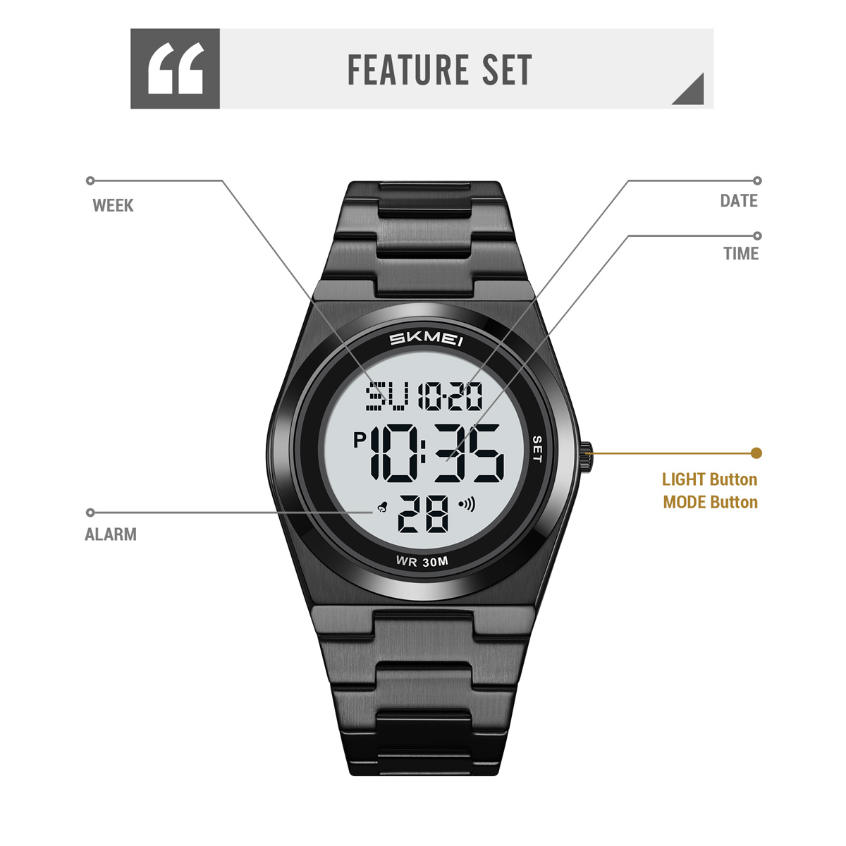 SKMEi 2610 fashion metal digital watch