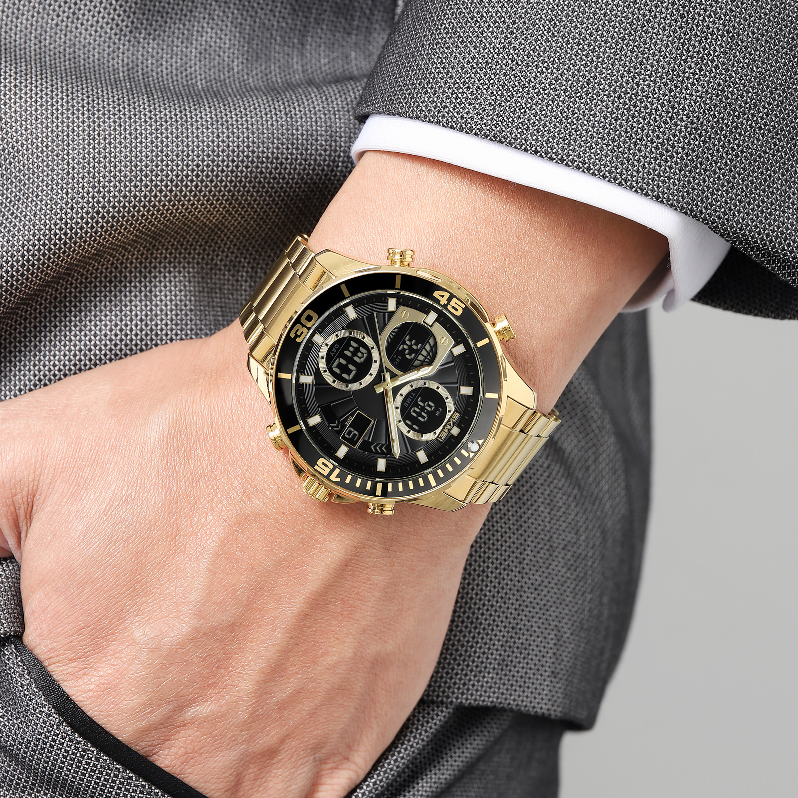 SKMEI Model 2621 Bold Chronograph Analog-Digital Sports Watches