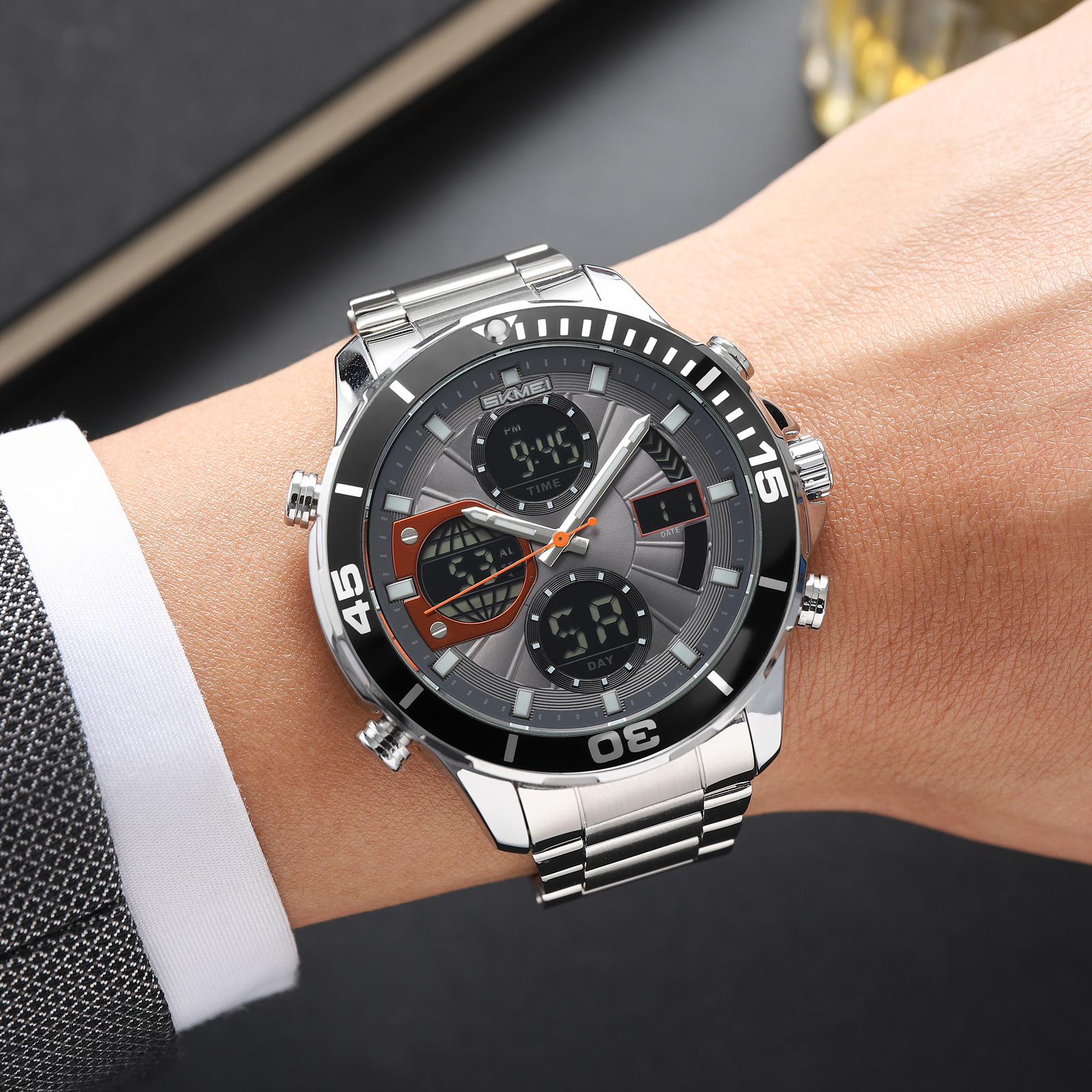 SKMEI Model 2621 Bold Chronograph Analog-Digital Sports Watches