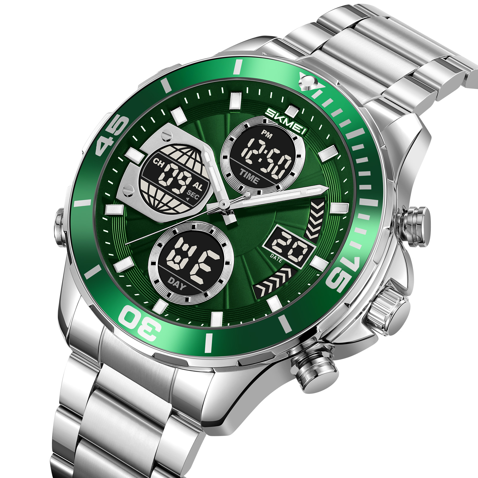 SKMEI Model 2621 Bold Chronograph Analog-Digital Sports Watches