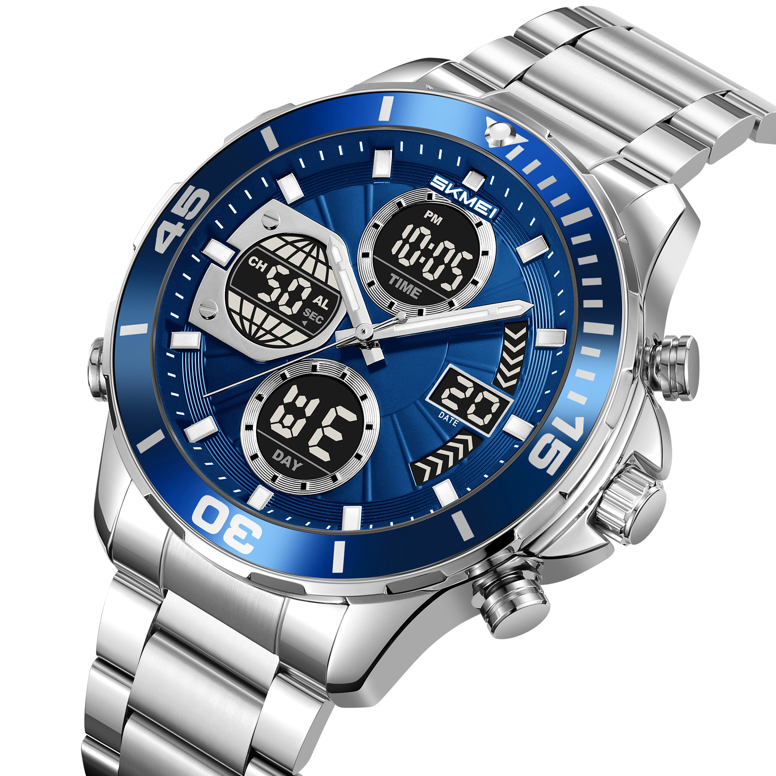 SKMEI Model 2621 Bold Chronograph Analog-Digital Sports Watches