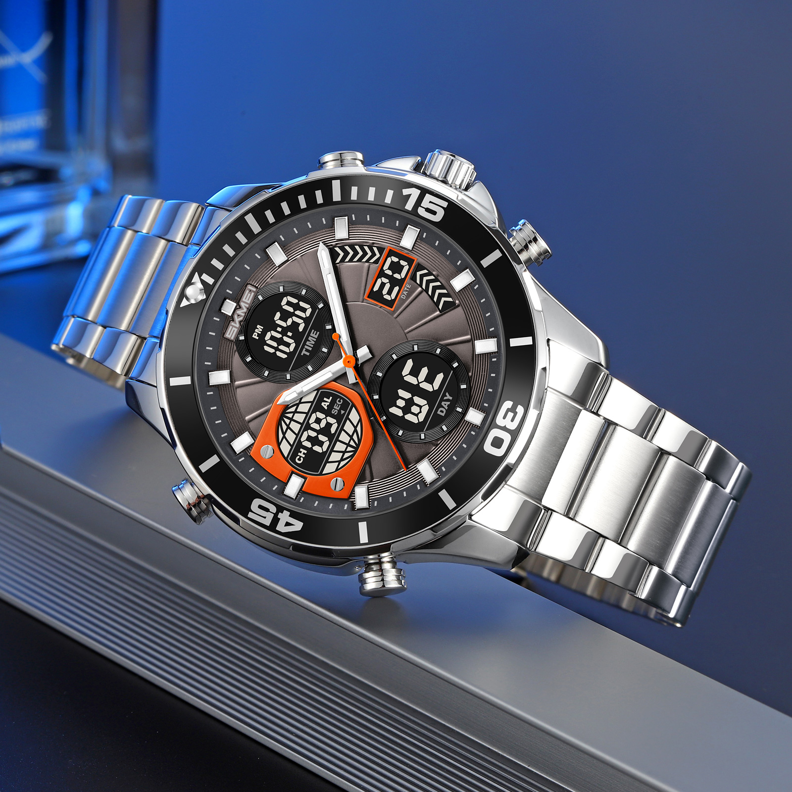 SKMEI Model 2621 Bold Chronograph Analog-Digital Sports Watches