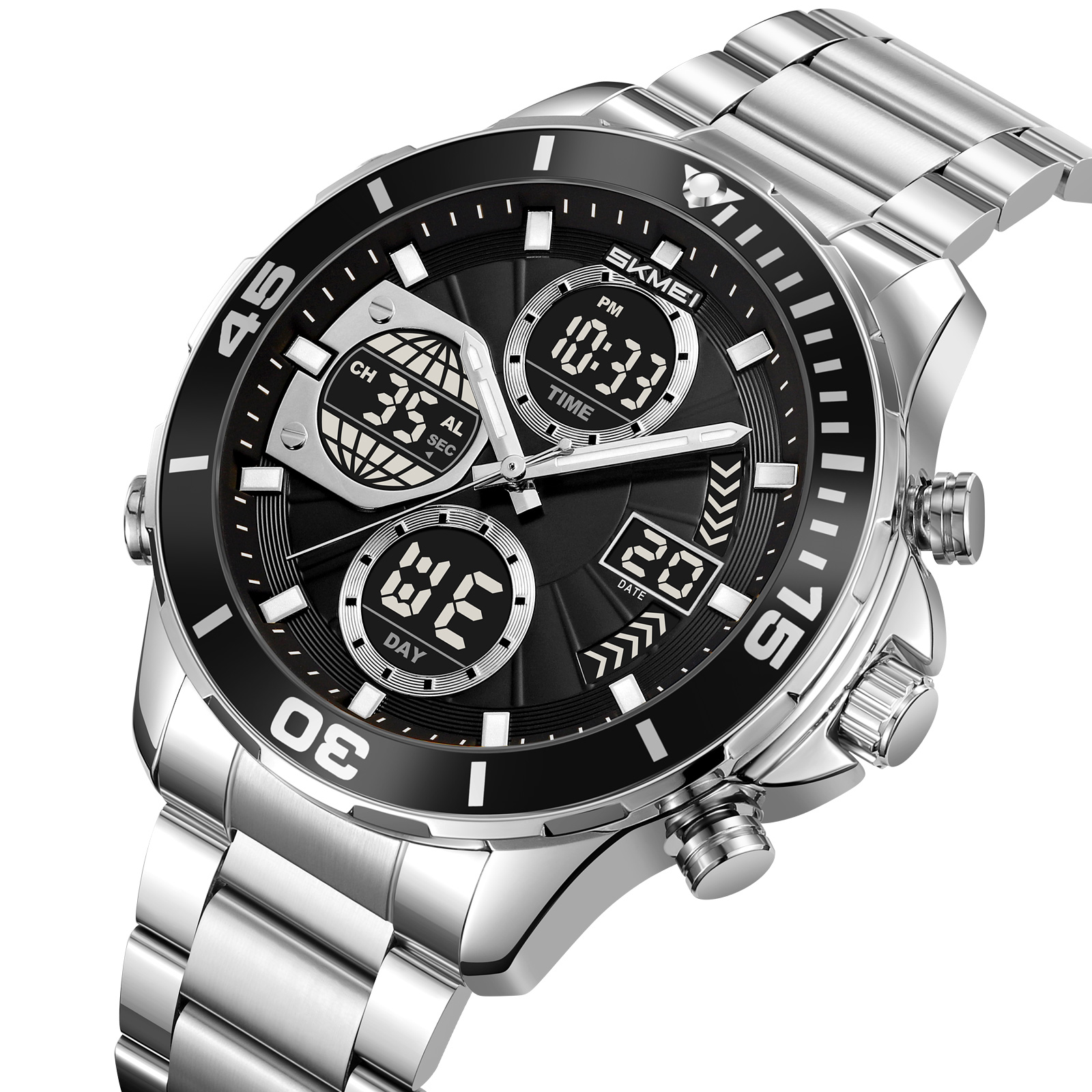 SKMEI Model 2621 Bold Chronograph Analog-Digital Sports Watches