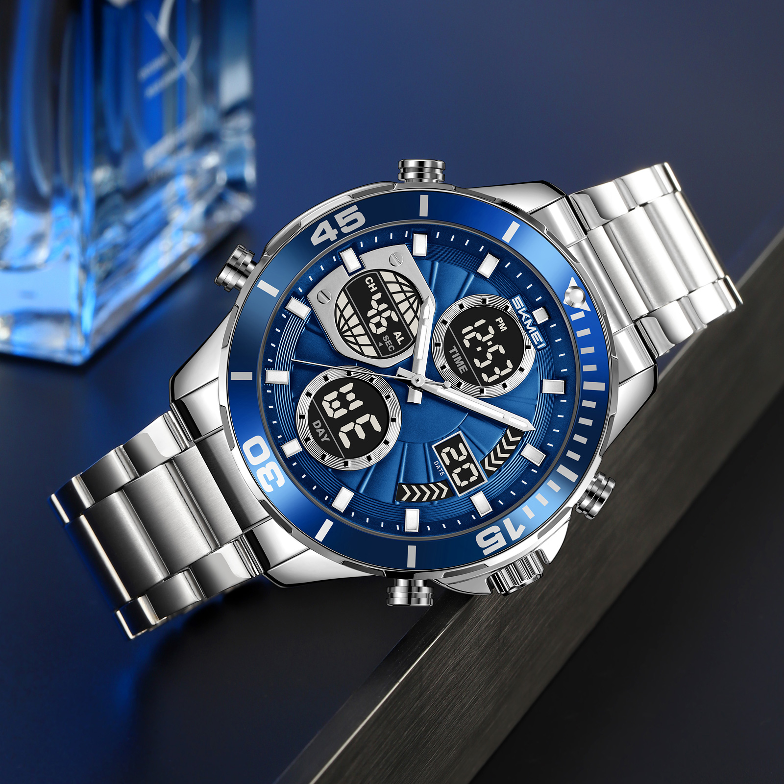 SKMEI Model 2621 Bold Chronograph Analog-Digital Sports Watches