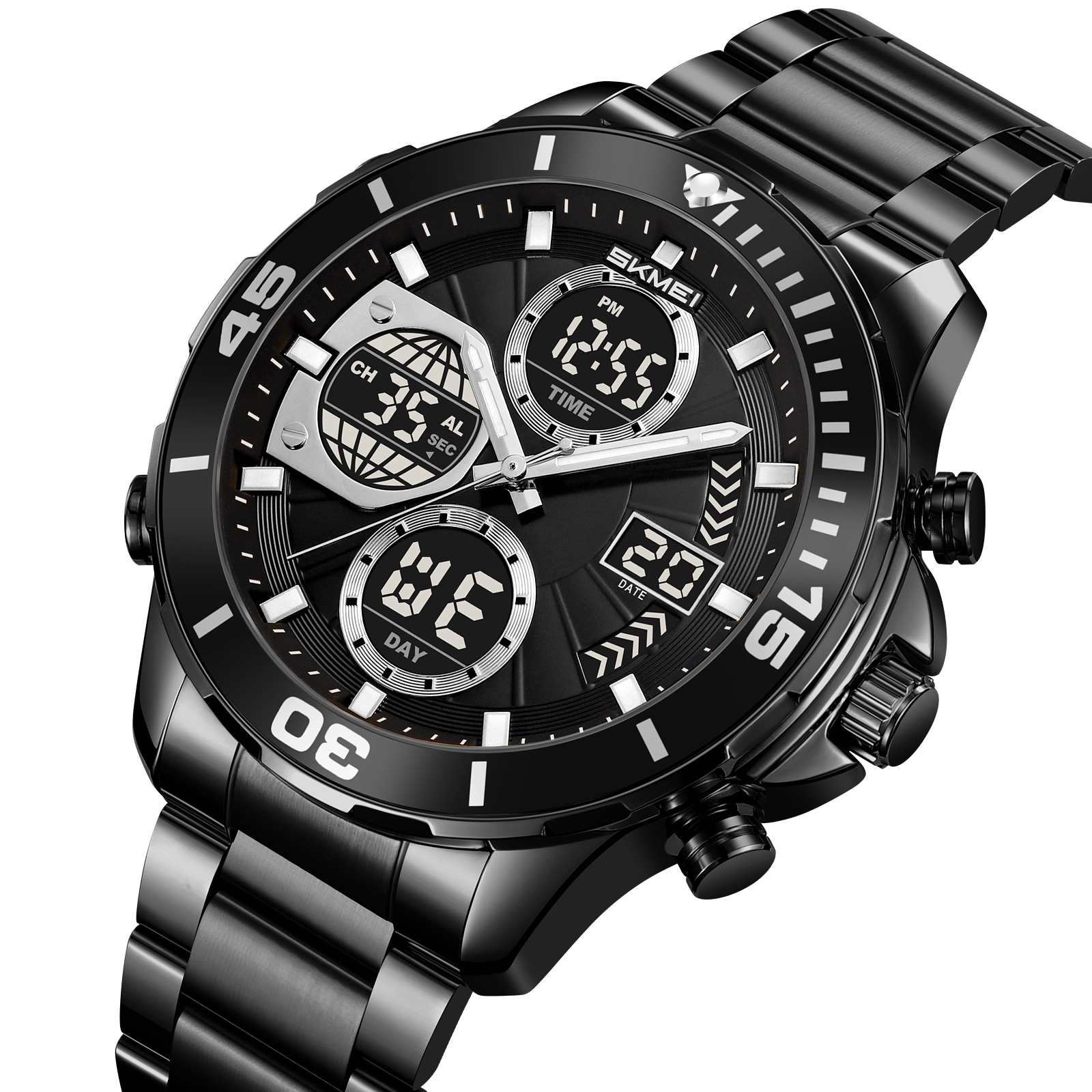 SKMEI Model 2621 Bold Chronograph Analog-Digital Sports Watches