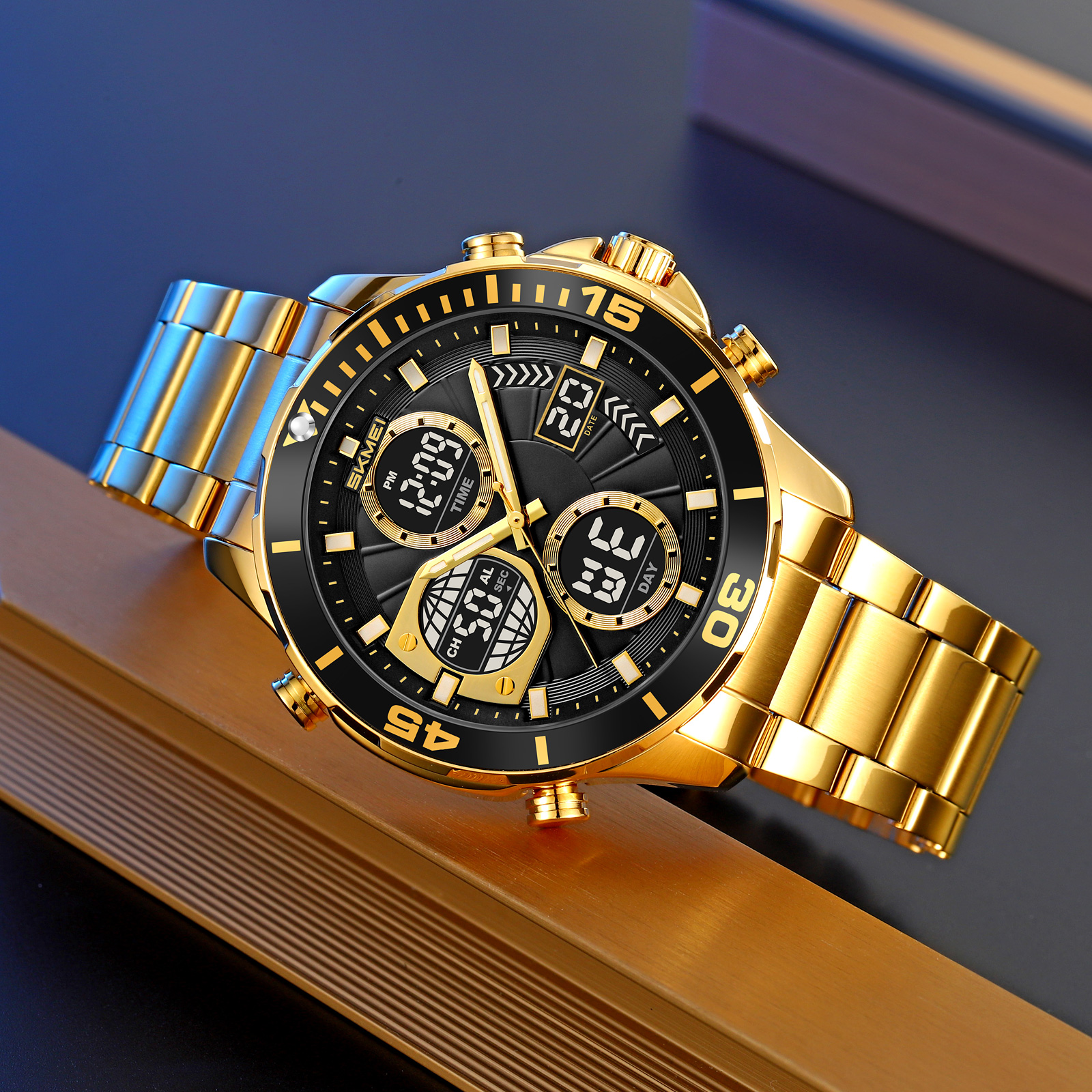 SKMEI Model 2621 Bold Chronograph Analog-Digital Sports Watches