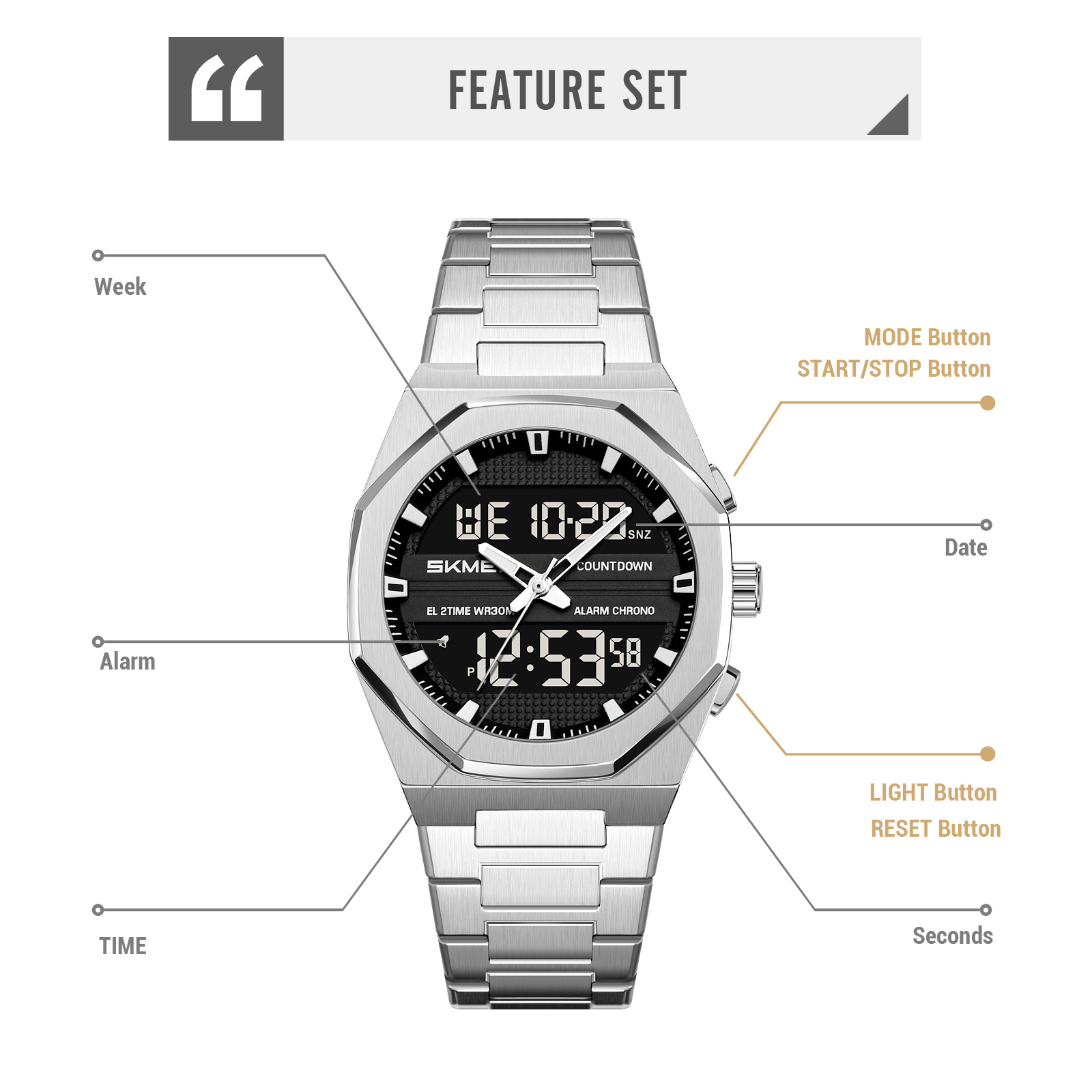 SKMEI 2624 ANALOG Electronic watch