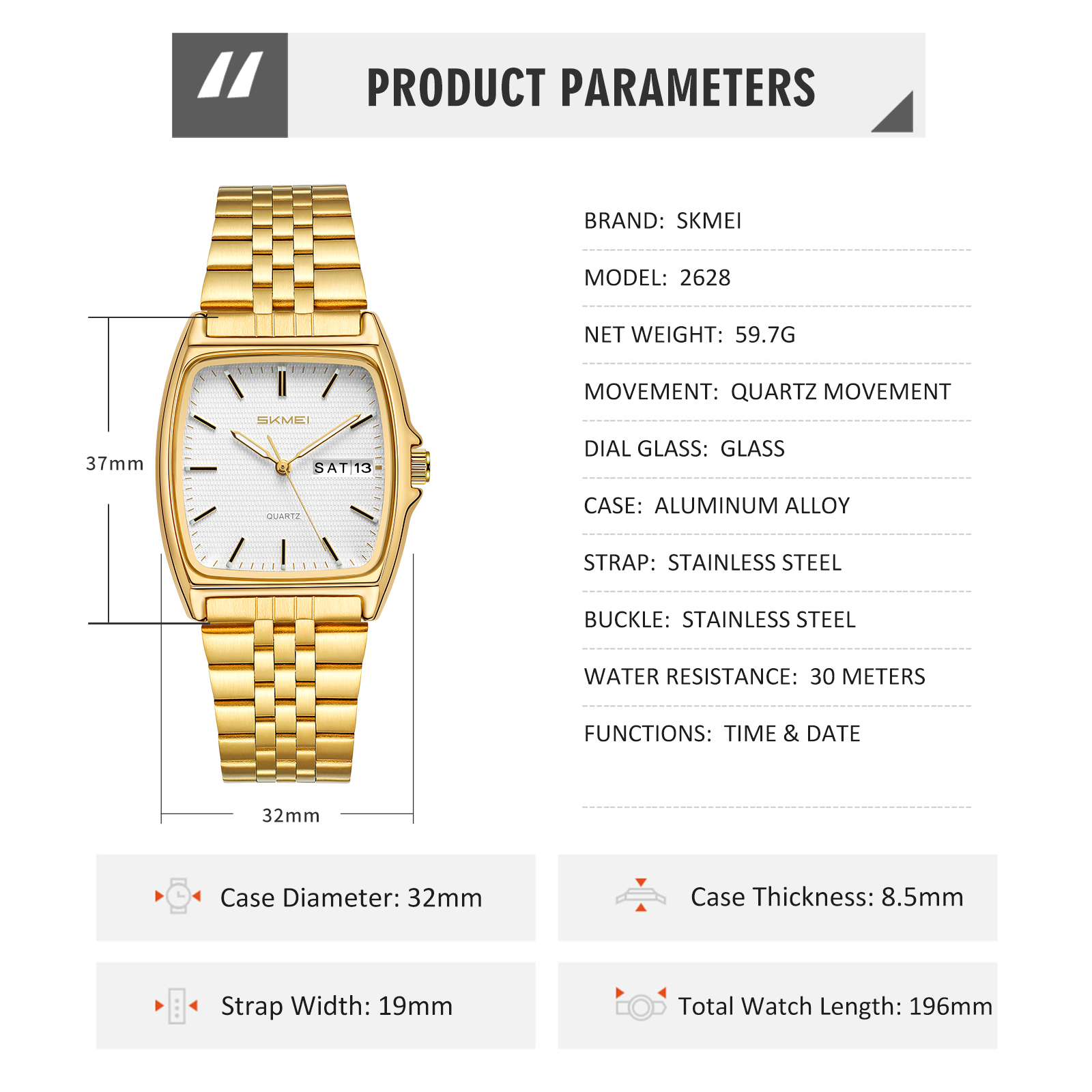 Skmei 2628 VINTAGE quartz watch factory wholesale 