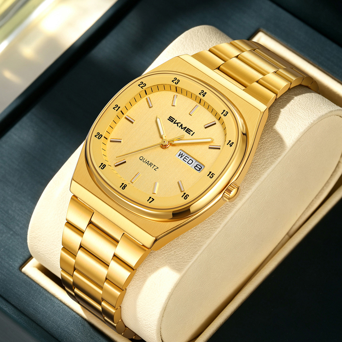 SKMEI 2630 metelic vintage quartz watch