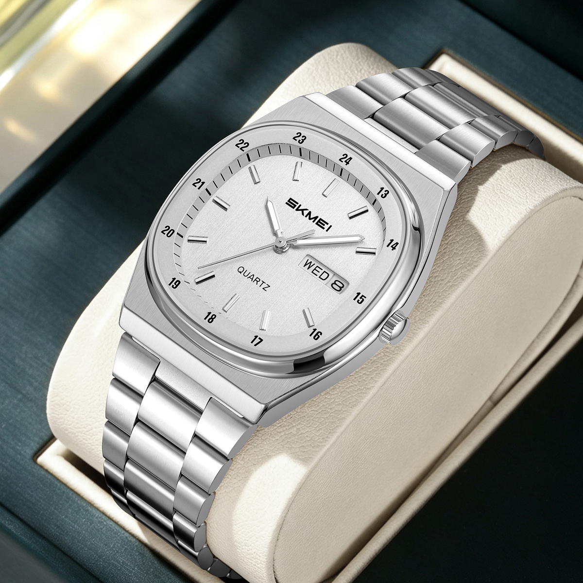 SKMEI 2630 metelic vintage quartz watch