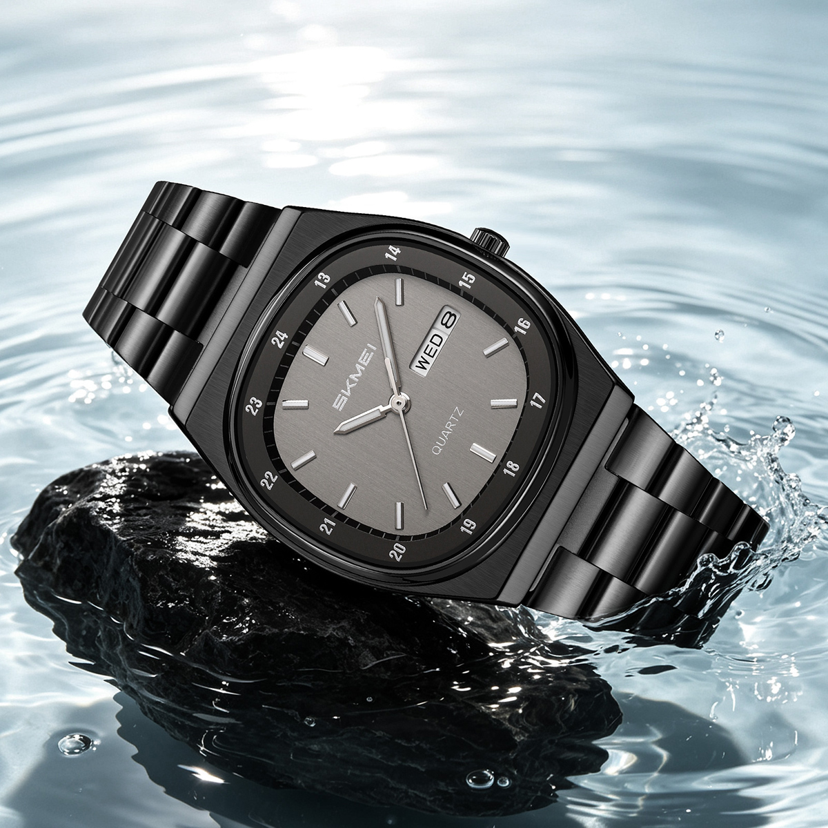 SKMEI 2630 metelic vintage quartz watch