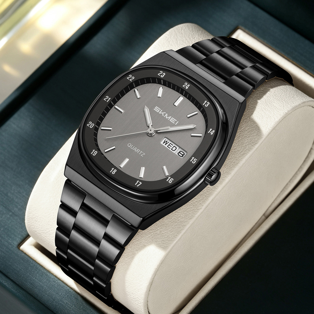 SKMEI 2630 metelic vintage quartz watch