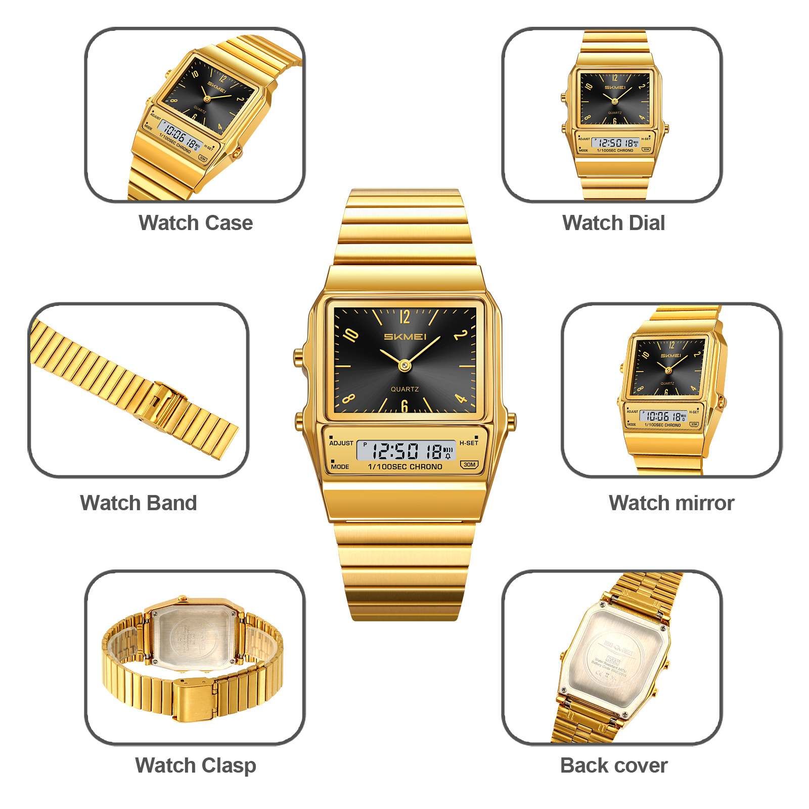 SKMEI Model 2632: Retro Analog-Digital Watches Factory-Direct