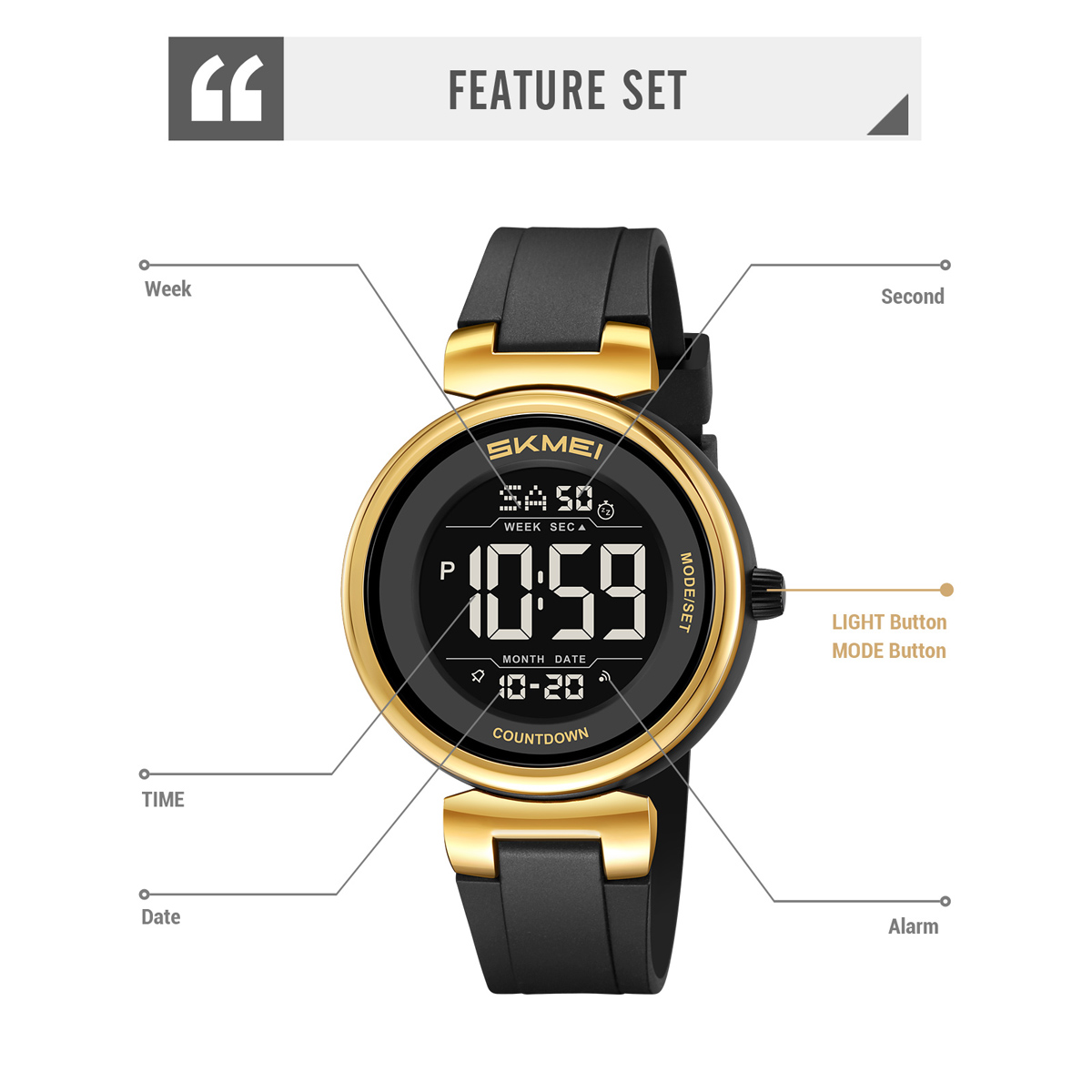 SKMEI 2633 female digital watch