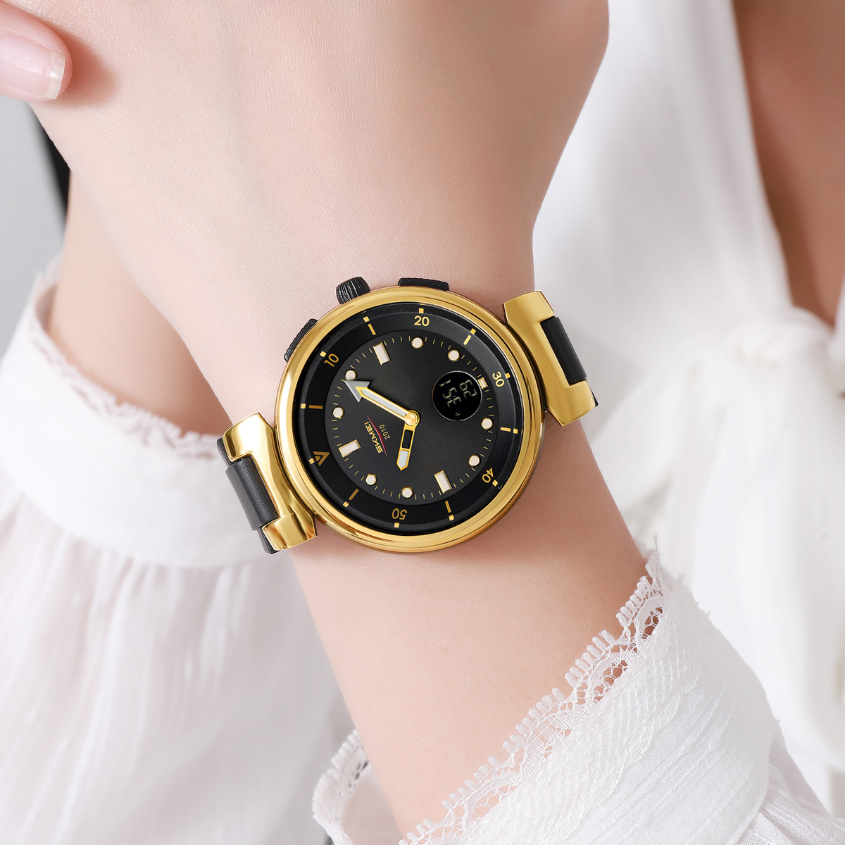 SKMEI 2634 Silicone Band Analog Digital Casual Wristwatch