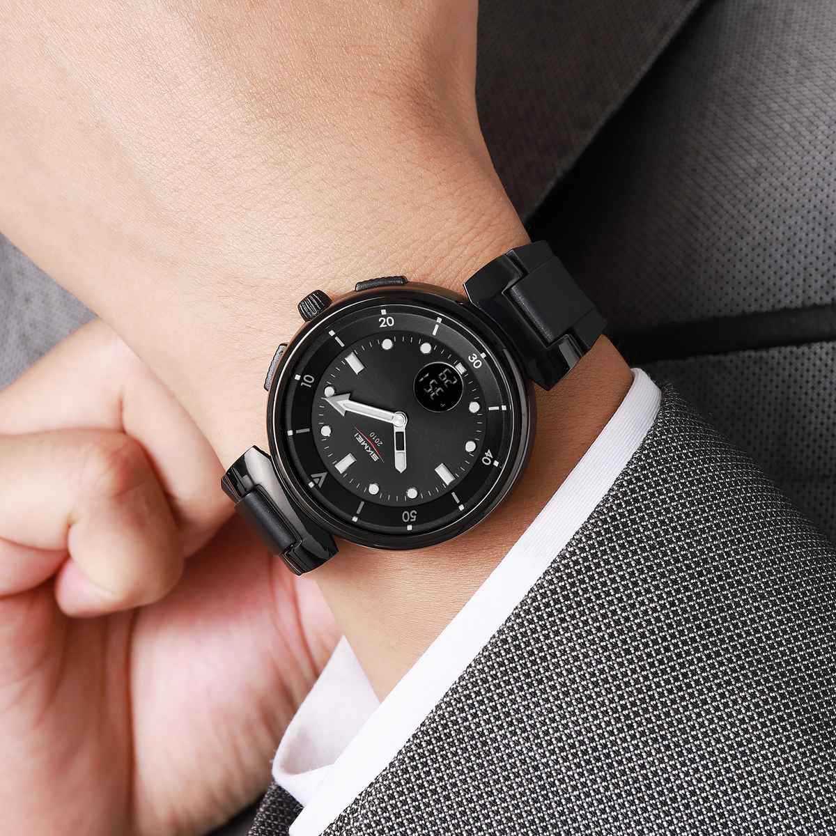 SKMEI 2634 Silicone Band Analog Digital Casual Wristwatch