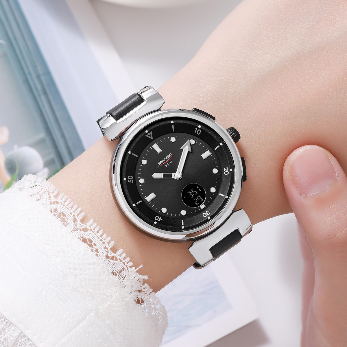 SKMEI 2634 Silicone Band Analog Digital Casual Wristwatch