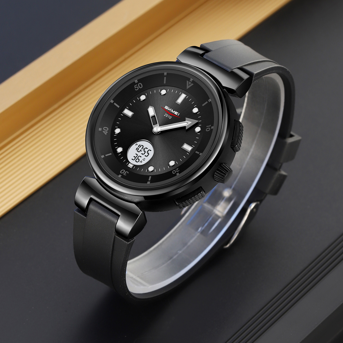 SKMEI 2634 Silicone Band Analog Digital Casual Wristwatch