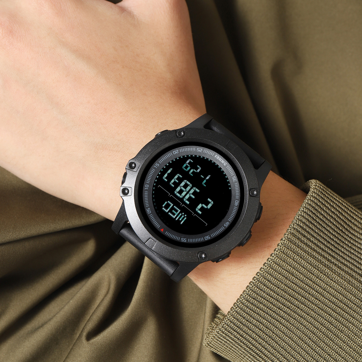 SKMEI 2639 Men's Outdoor Sports Digital Watch Pedometer 