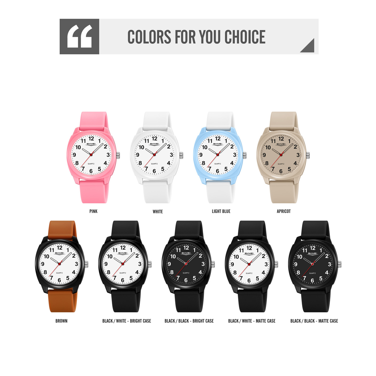 SKMEI Model 2643 Simple Stylish Silicone Quartz Watches