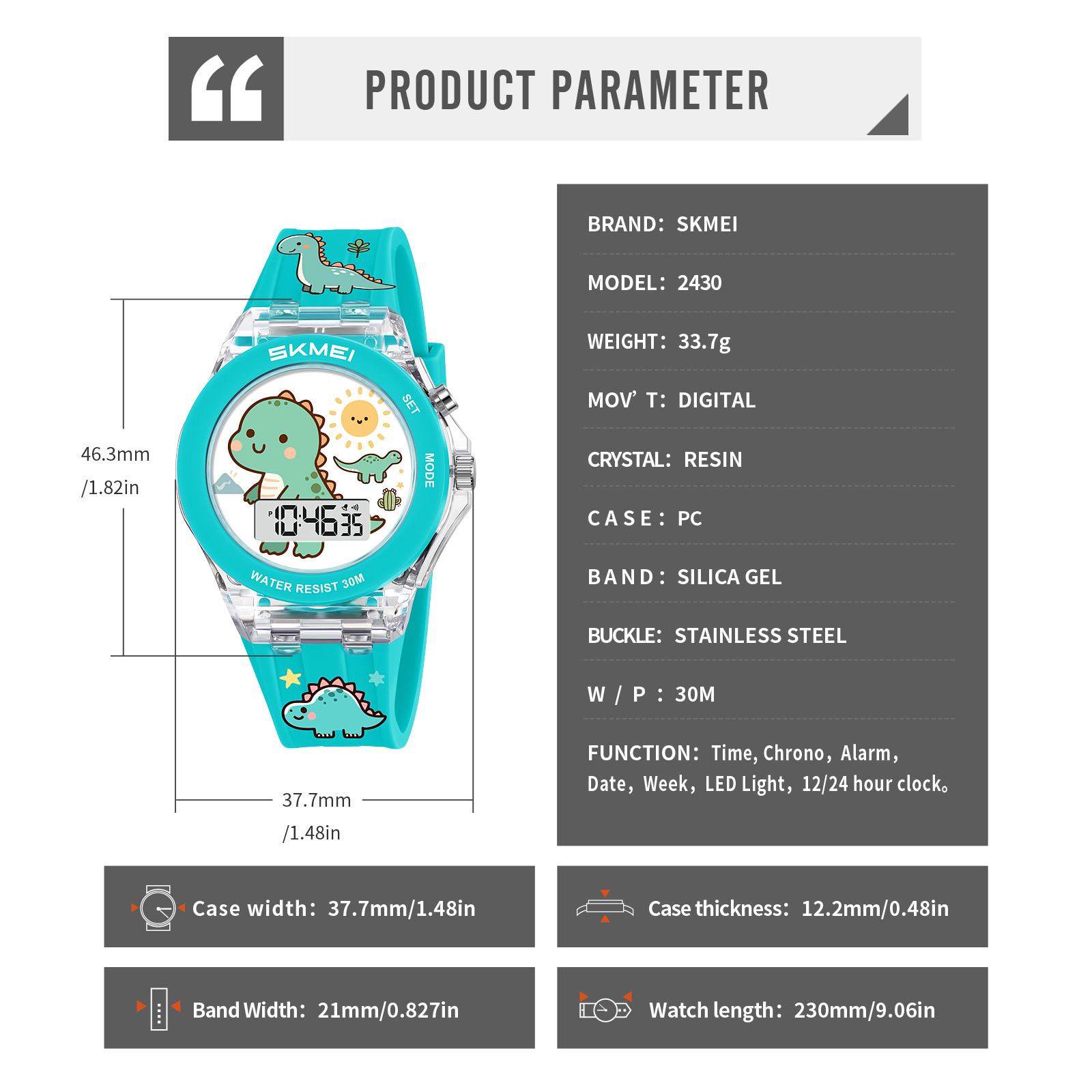 SKMEI 2646 children digital watch