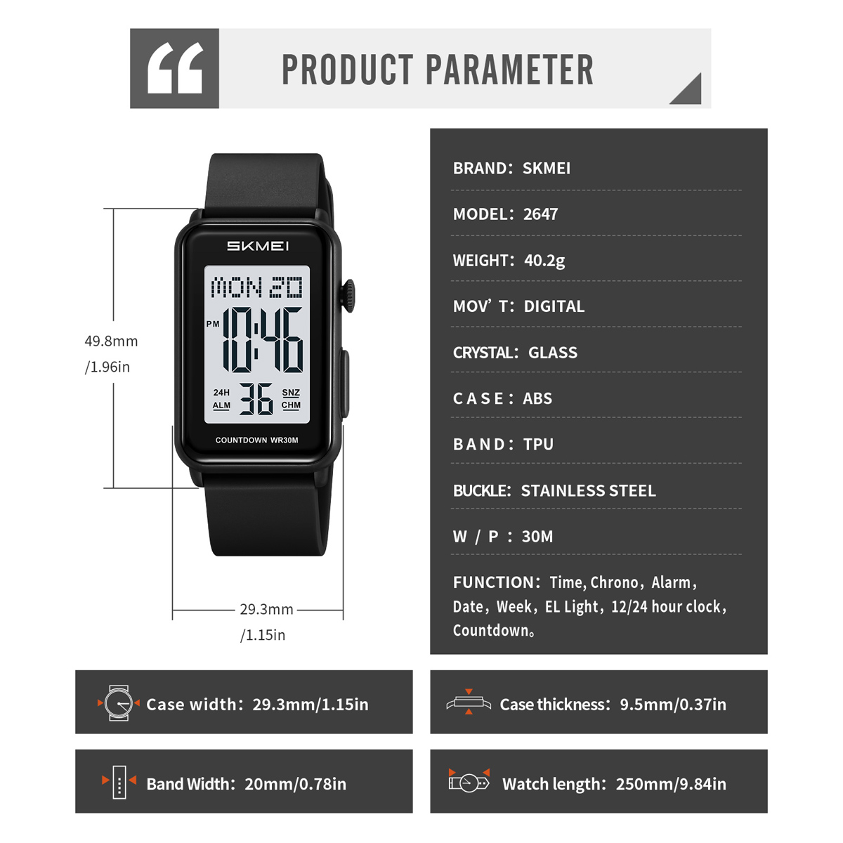 SKMEI 2647 DIGITAL WATCHES