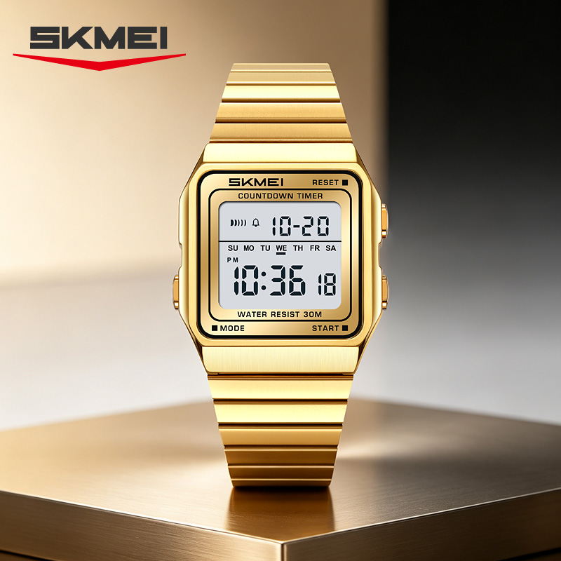 skmei 2648 Stainless Steel Bracelet Vintage Men’s Digital Watch