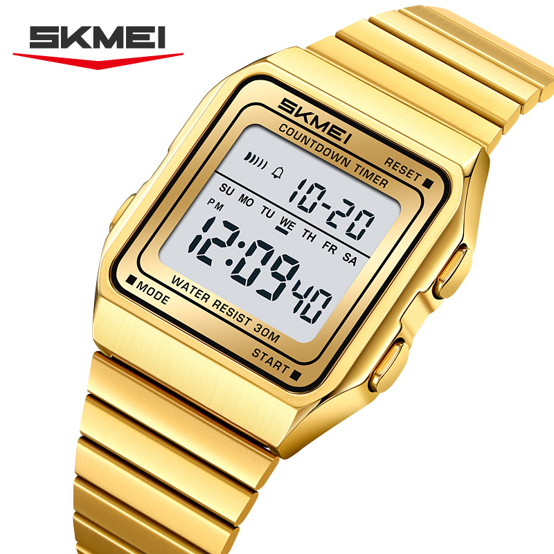skmei 2648 Stainless Steel Bracelet Vintage Men’s Digital Watch