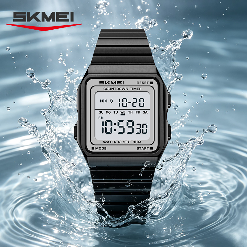 skmei 2648 Stainless Steel Bracelet Vintage Men’s Digital Watch