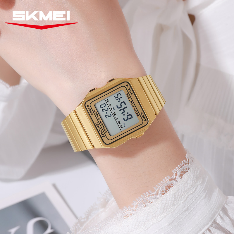 skmei 2648 Stainless Steel Bracelet Vintage Men’s Digital Watch