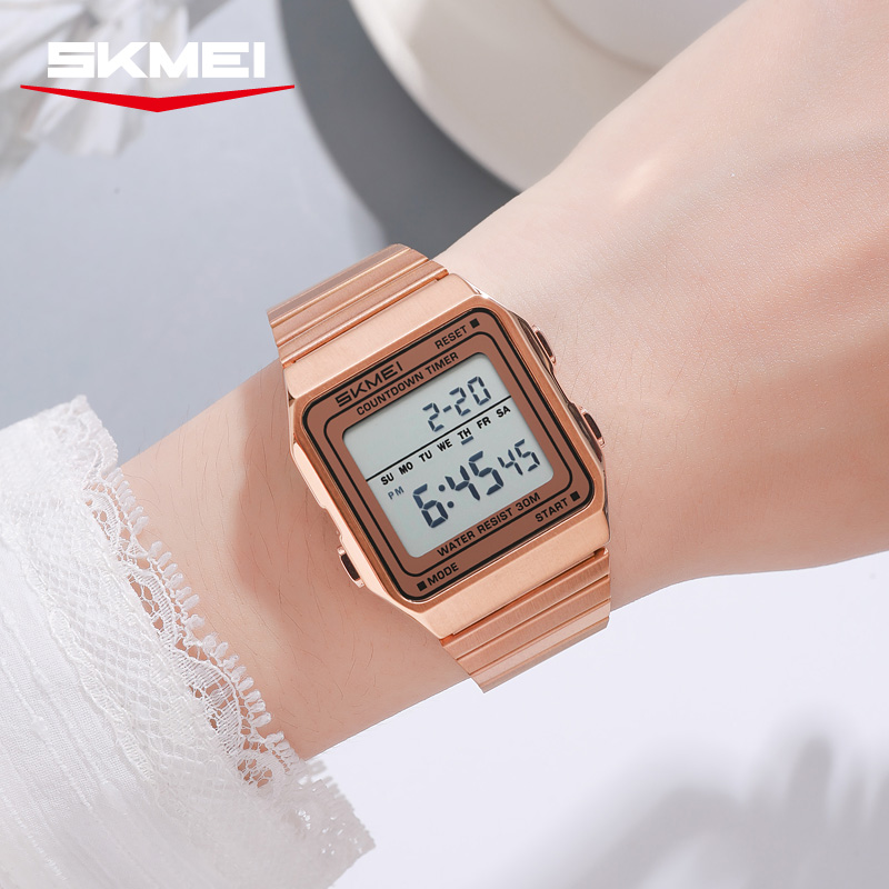 skmei 2648 Stainless Steel Bracelet Vintage Men’s Digital Watch