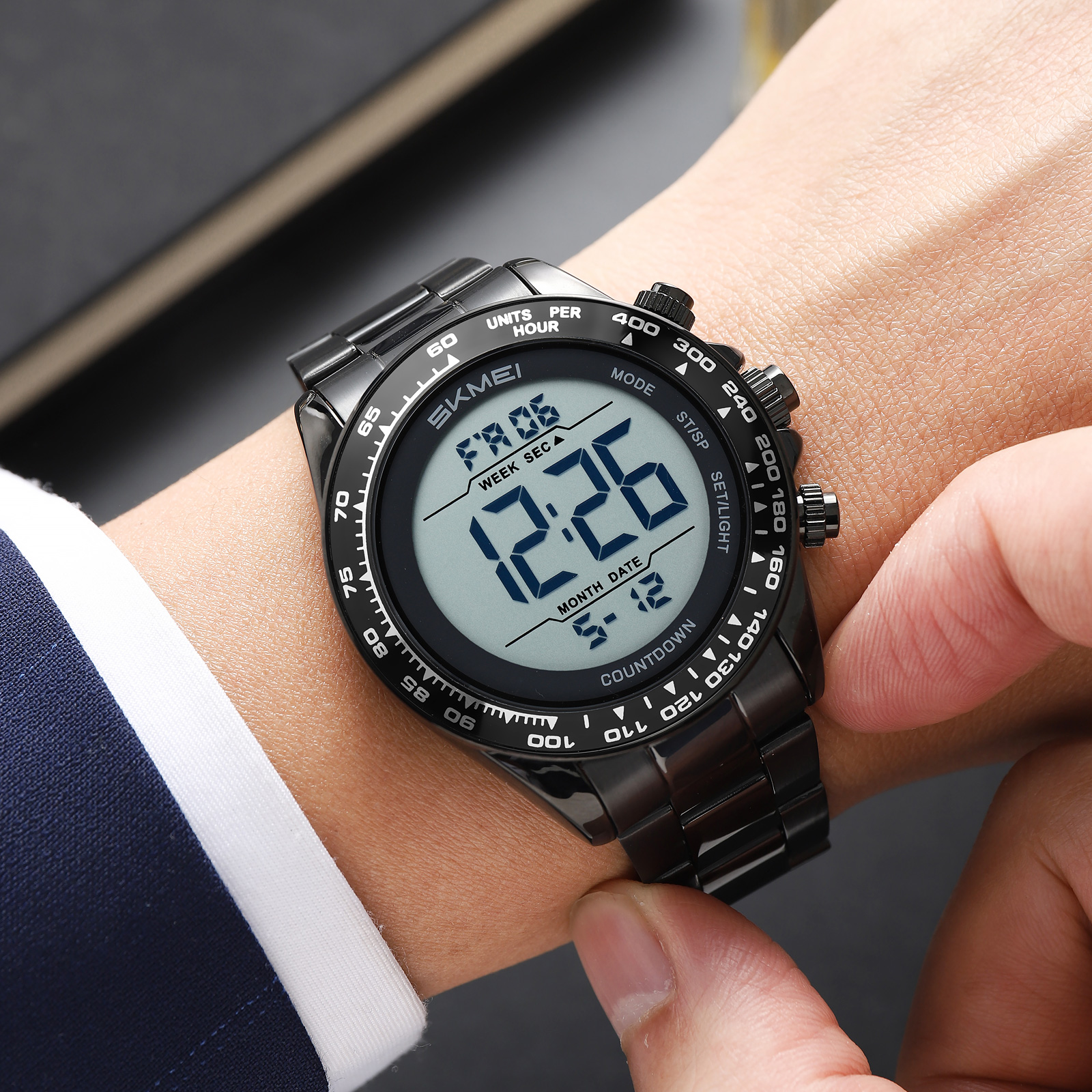 SKMEI Model 2659 Stainless Steel Chronograph Digital Watches