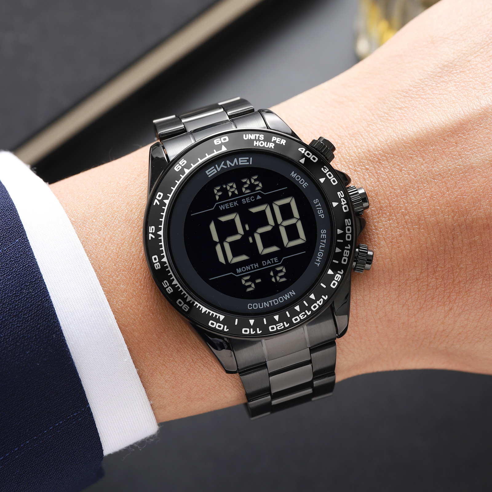 SKMEI Model 2659 Stainless Steel Chronograph Digital Watches