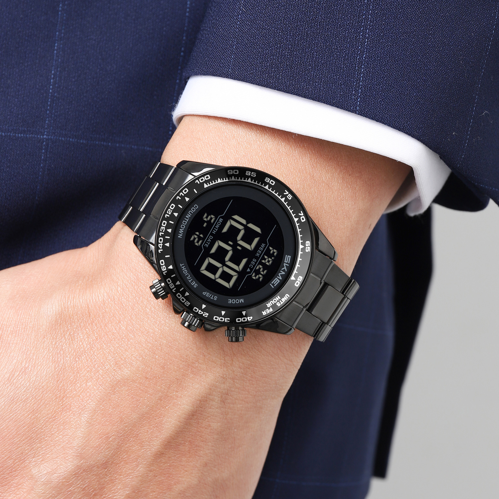 SKMEI Model 2659 Stainless Steel Chronograph Digital Watches