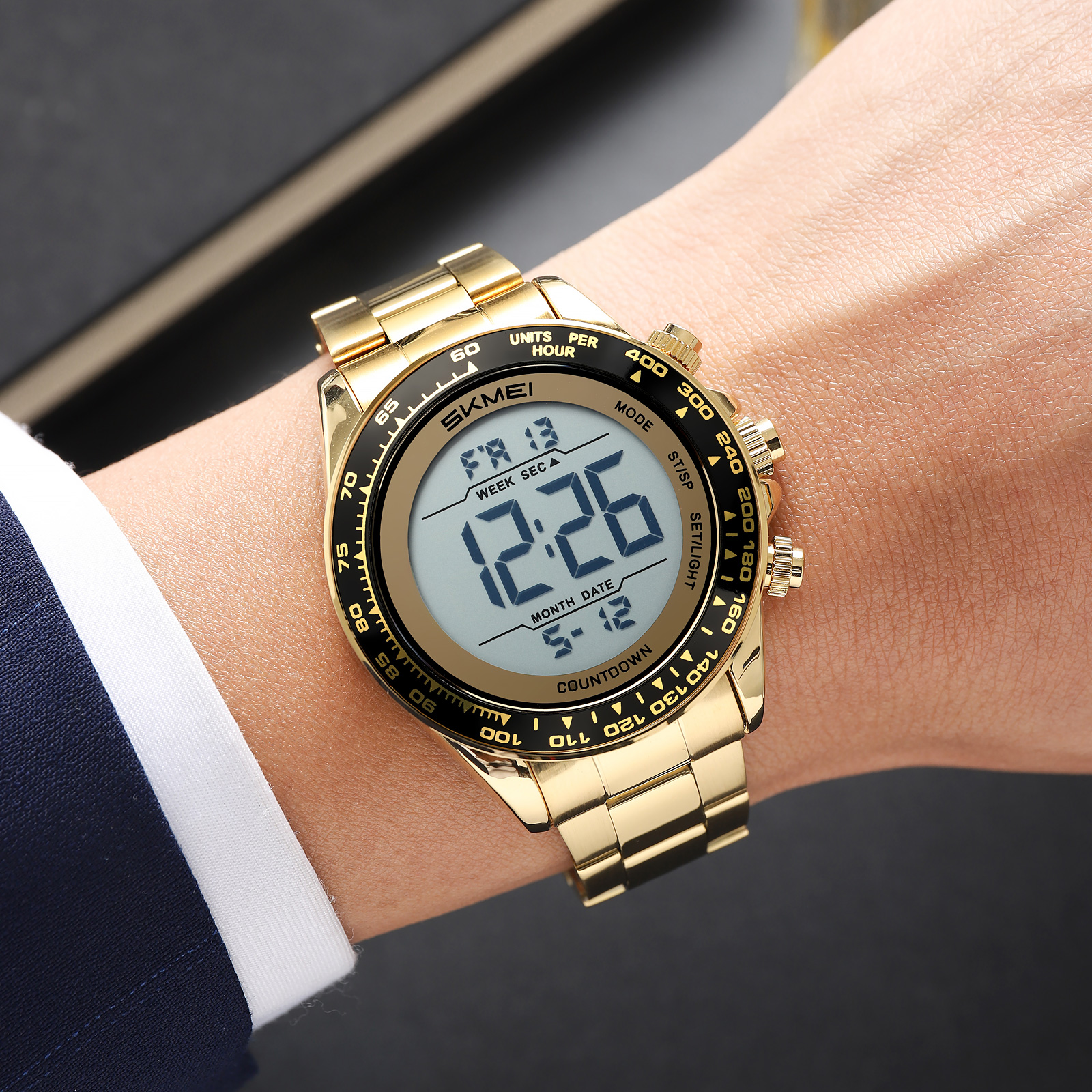 SKMEI Model 2659 Stainless Steel Chronograph Digital Watches