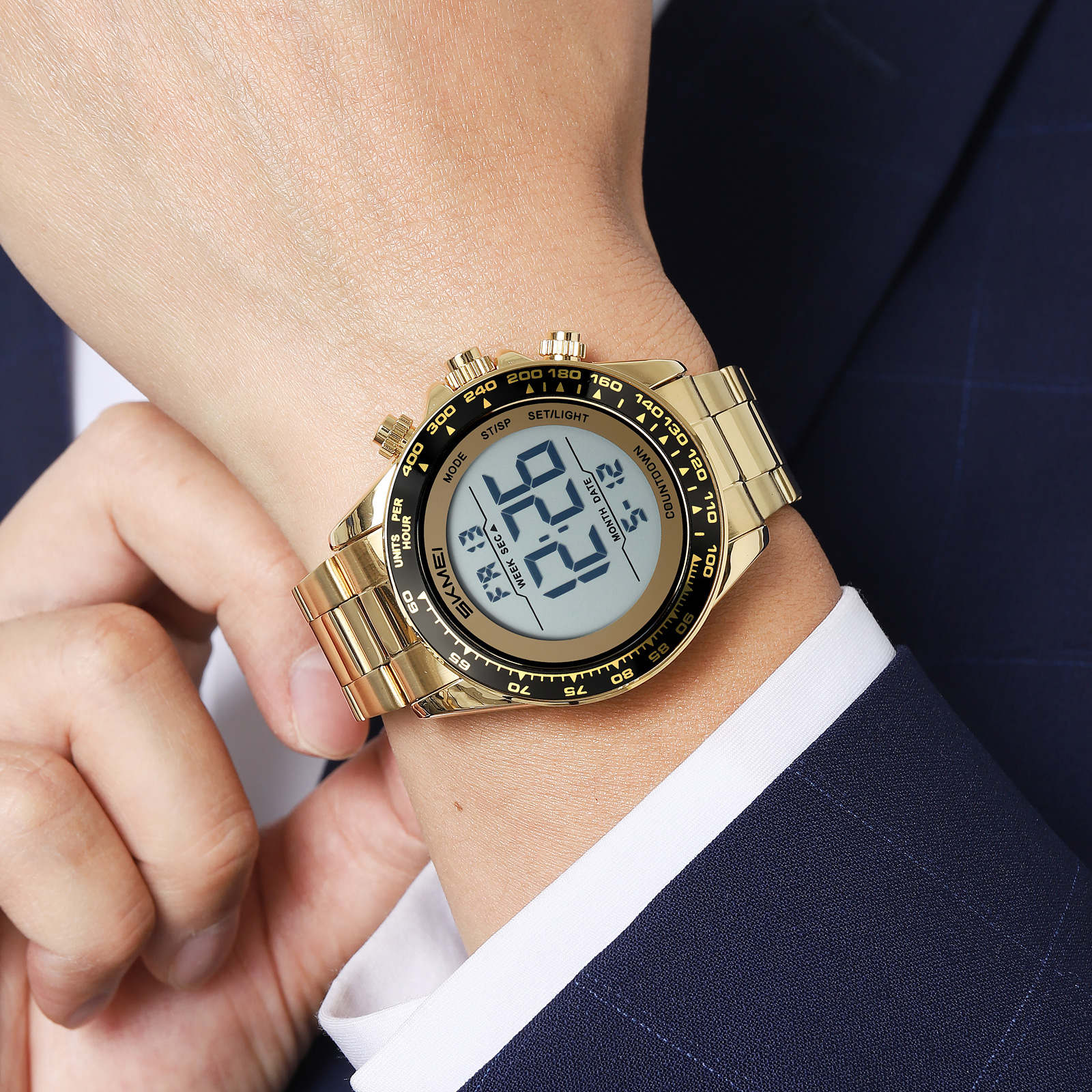 SKMEI Model 2659 Stainless Steel Chronograph Digital Watches