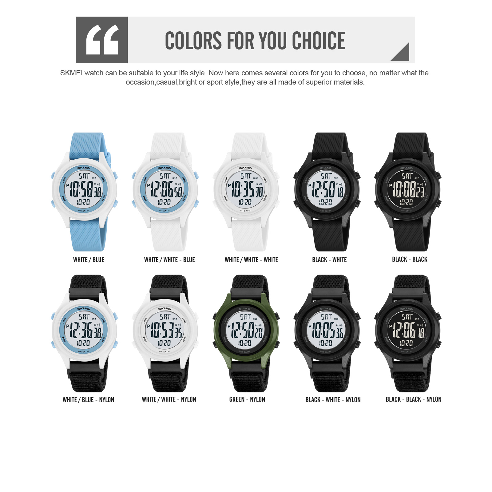 SKMEI 2669 students DIGITAL WATCH
